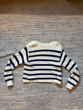 Madewell Navy and White Boatneck- Size Small
